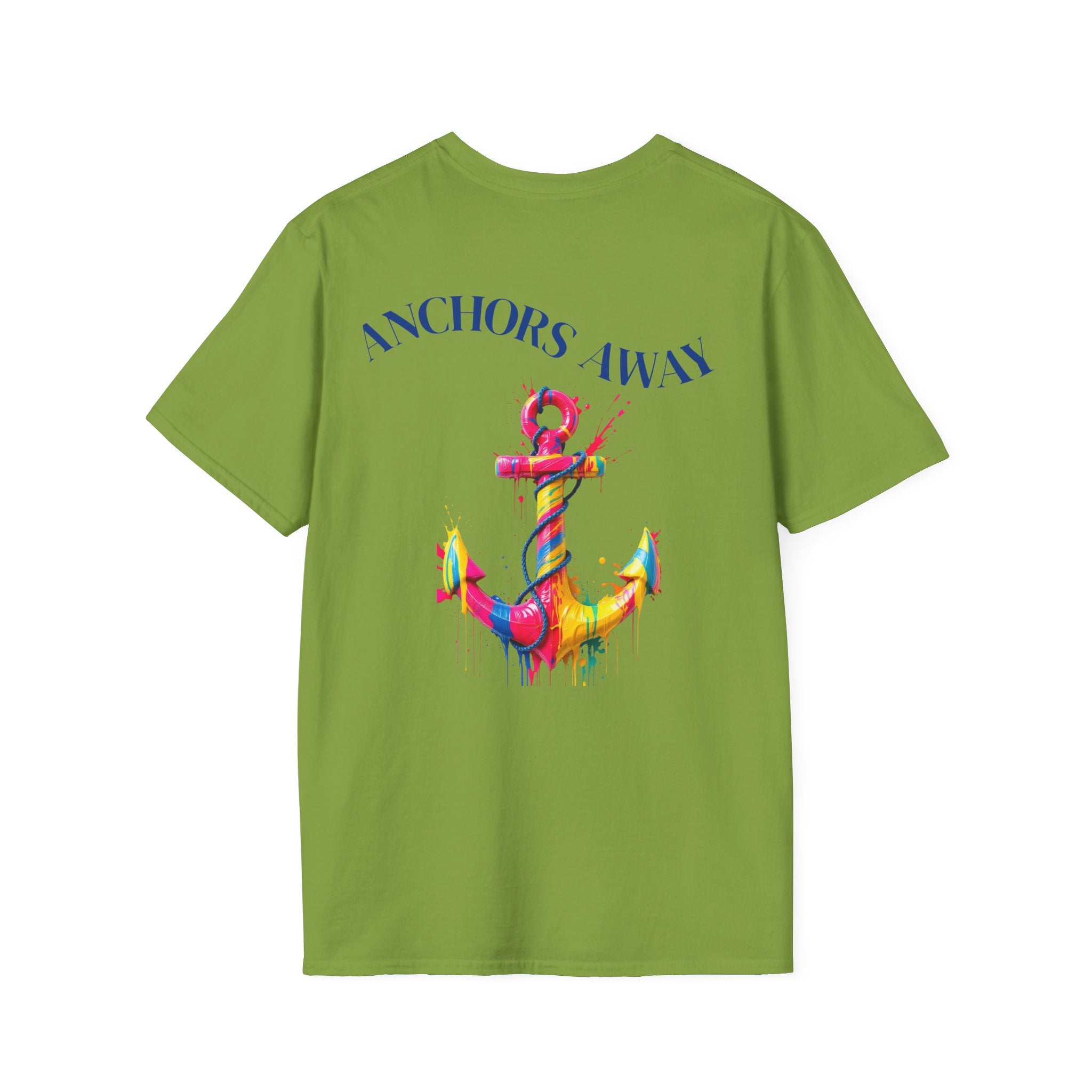 Colorful Anchor Design Unisex T-Shirt, Casual Tee, Nautical Gift, Beachwear, Summer Fashion, Gift for Sailors