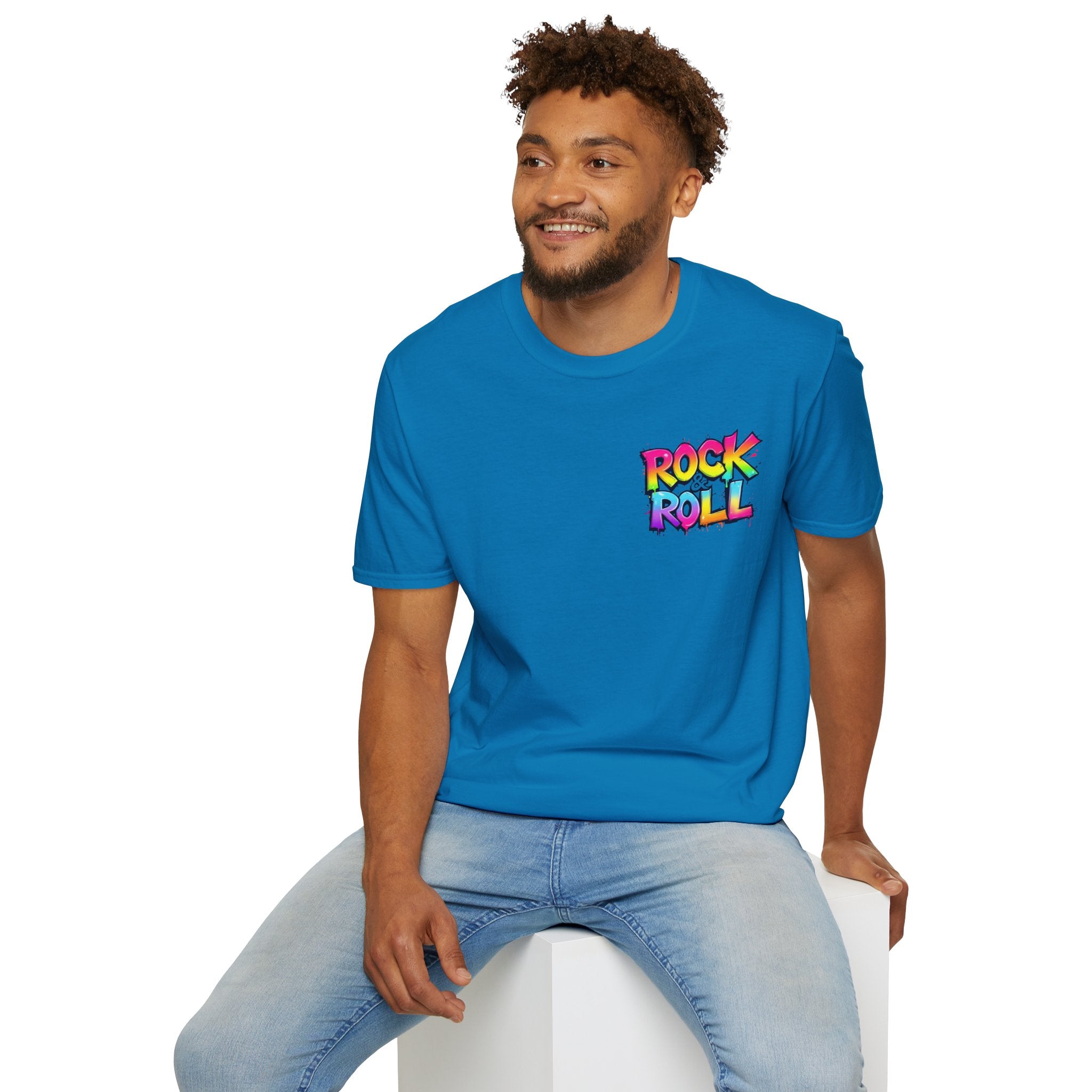 Colorful Rock & Roll Unisex T-Shirt, Vintage Music Tee, Festival Shirt, Gift for Music Lovers, Concert Apparel