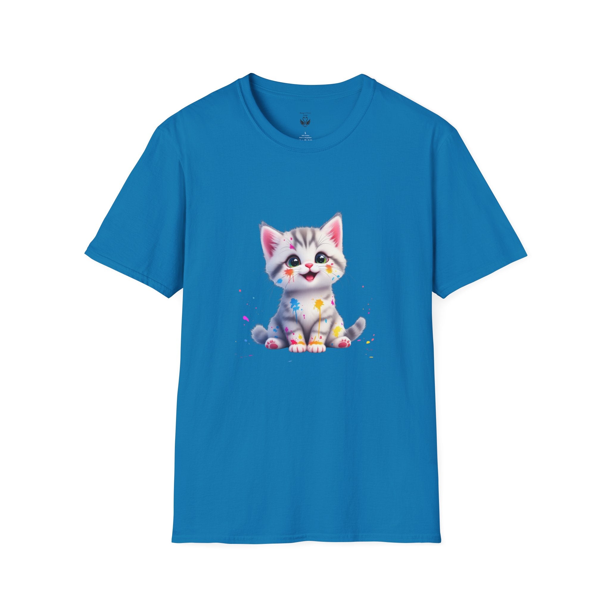 Cute Kitten Unisex Softstyle T-Shirt | Adorable Cat Tee for Animal Lovers, Gift for Birthdays, Pet Lovers, Fun Fashion, Everyday Wear