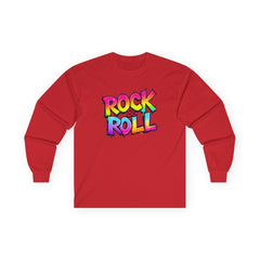 Rock & Roll Unisex Long Sleeve Tee - Vibrant Graffiti Design for Music Lovers