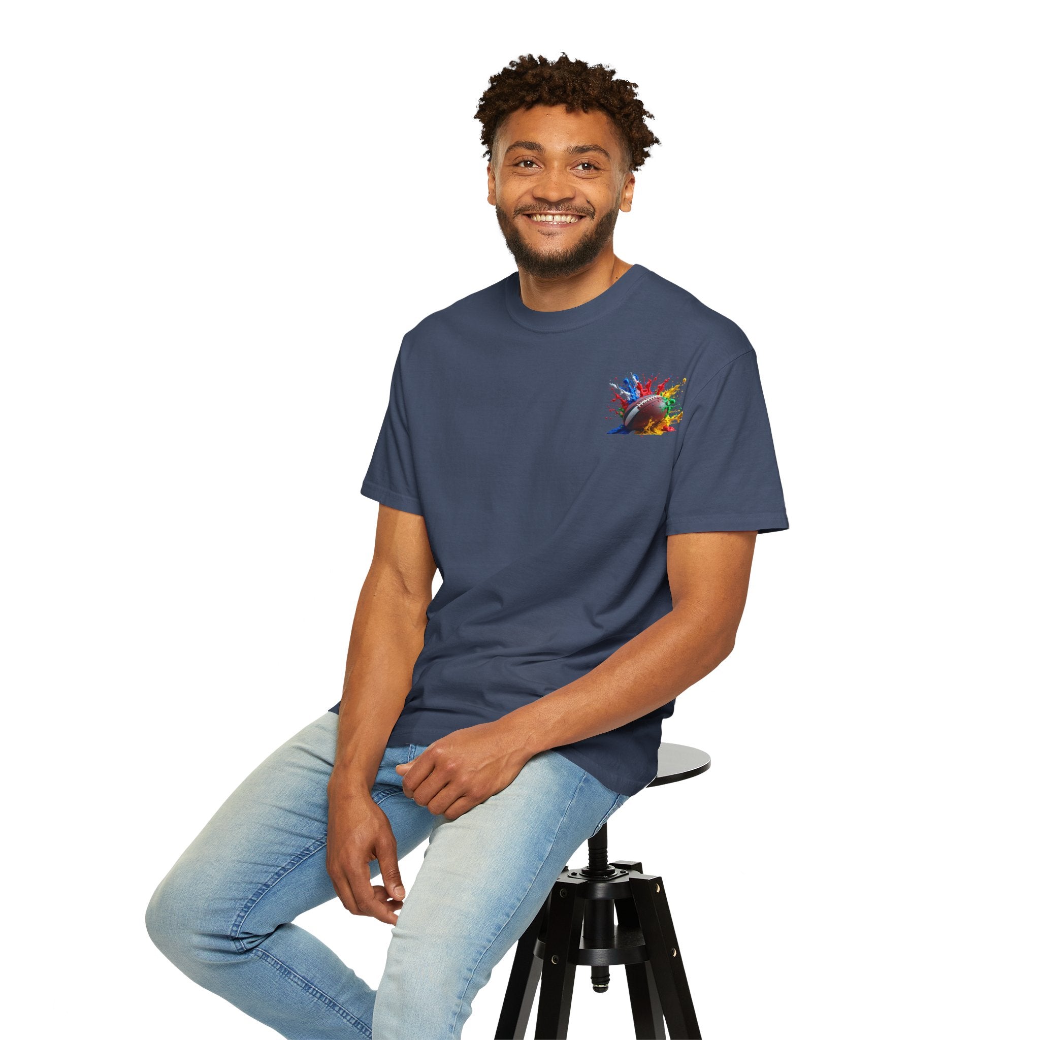 Rugby Ball Graphic T-Shirt, Unisex Vintage Tee, Perfect for Festivals, Beach Days, and Casual Wear, Gift for Sun Lovers