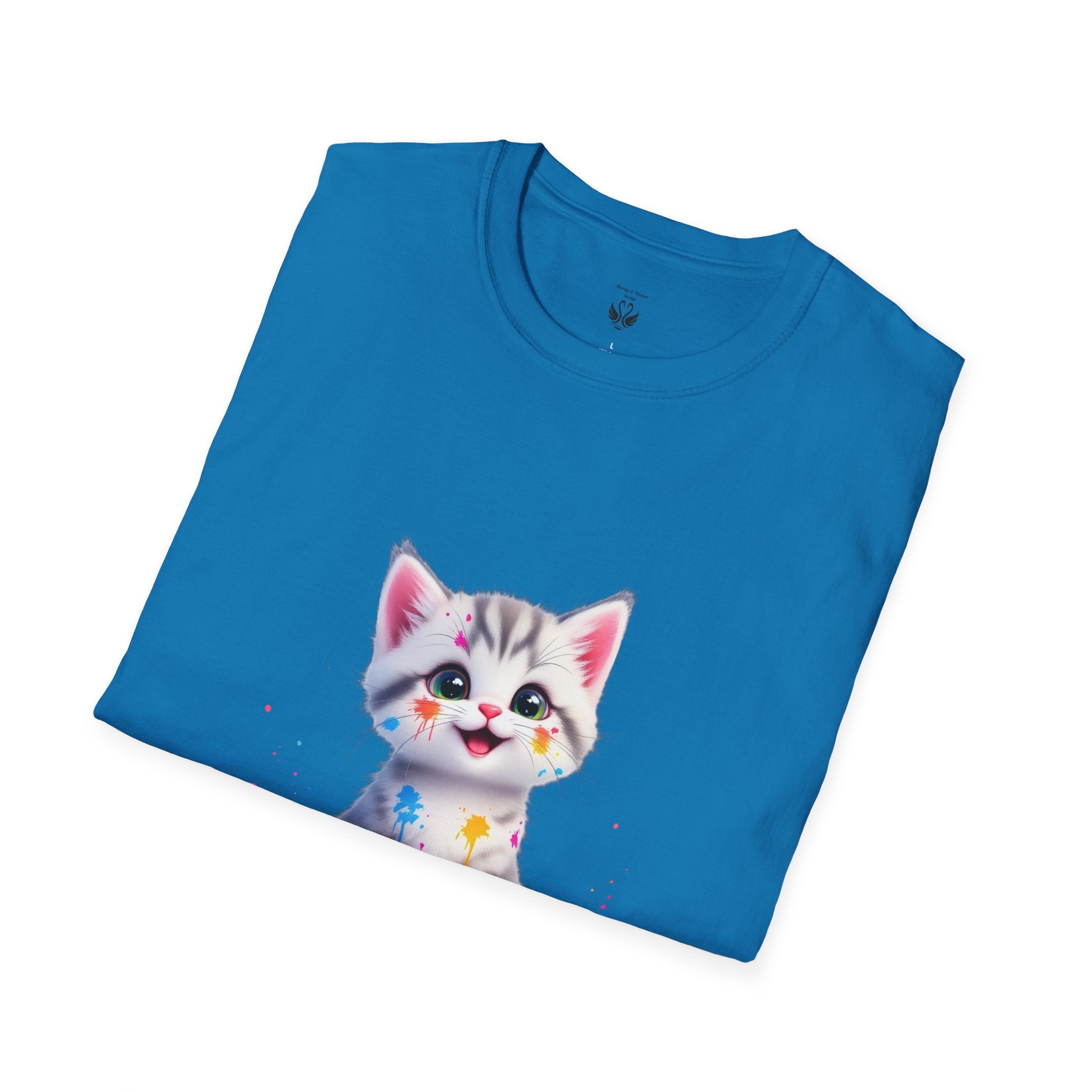 Cute Kitten Unisex Softstyle T-Shirt | Adorable Cat Tee for Animal Lovers, Gift for Birthdays, Pet Lovers, Fun Fashion, Everyday Wear