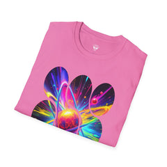 Colorful Atom Graphic T-Shirt, Unisex Casual Tee, Astronaut Art, Space Lover Gift, Festival Wear, Cosmic Vibes