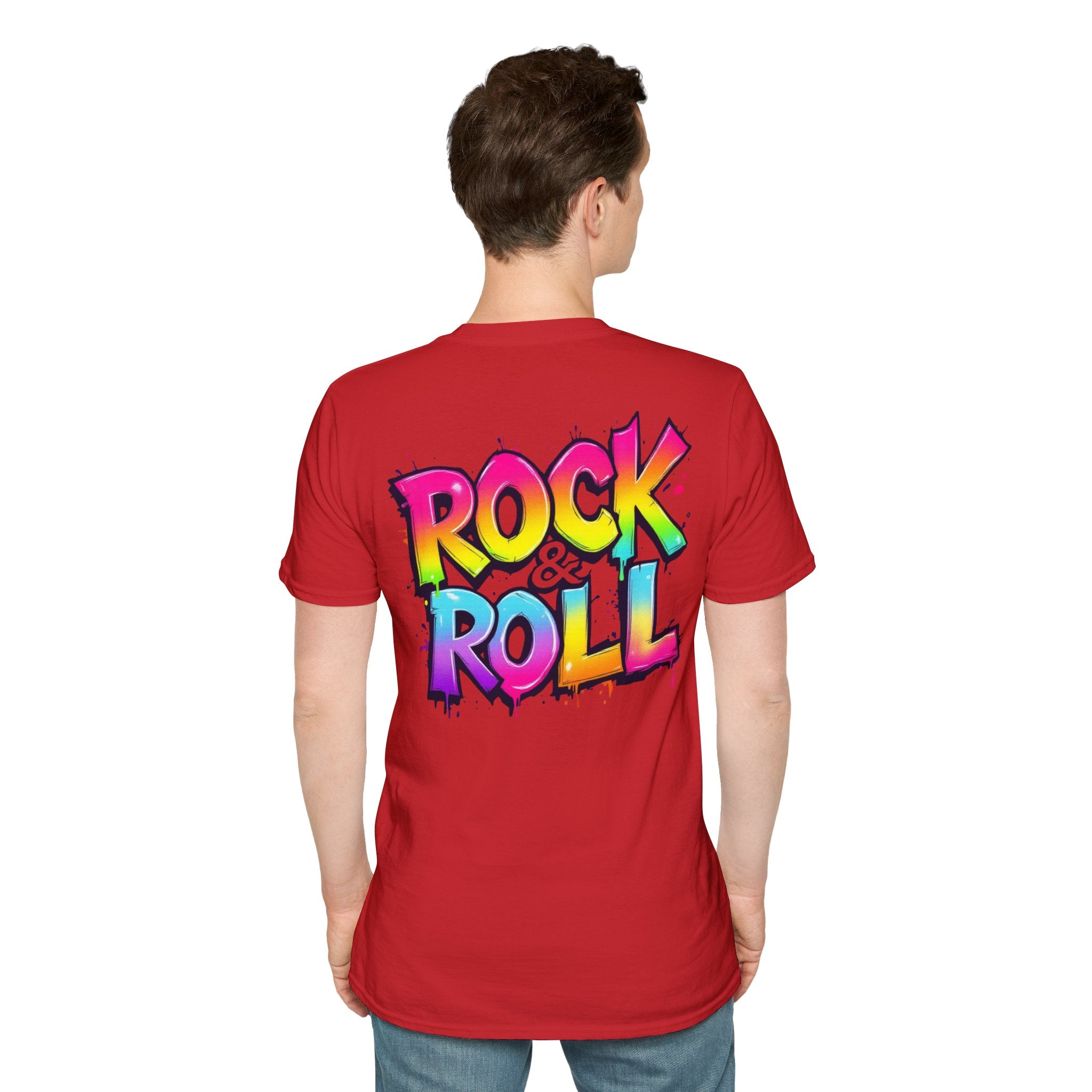 Colorful Rock & Roll Unisex T-Shirt, Vintage Music Tee, Festival Shirt, Gift for Music Lovers, Concert Apparel