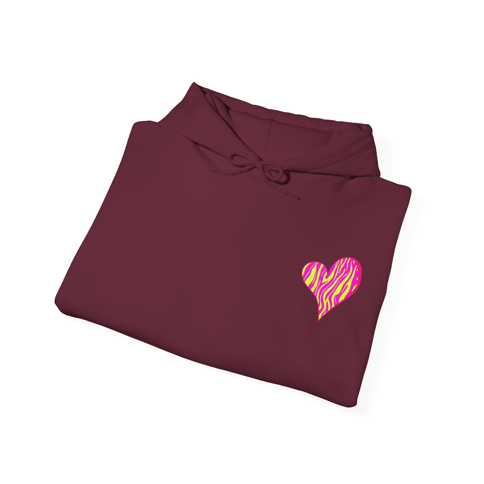 Vibrant Heart Print Hoodie - Funky Sweatshirt for Cozy Days, Perfect for Gifts, Casual Wear, Festivals, and Everyday Comfort