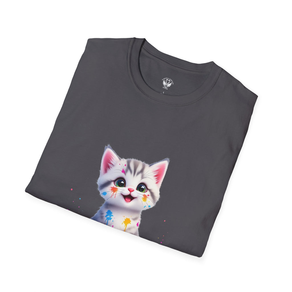 Cute Kitten Unisex Softstyle T-Shirt | Adorable Cat Tee for Animal Lovers, Gift for Birthdays, Pet Lovers, Fun Fashion, Everyday Wear
