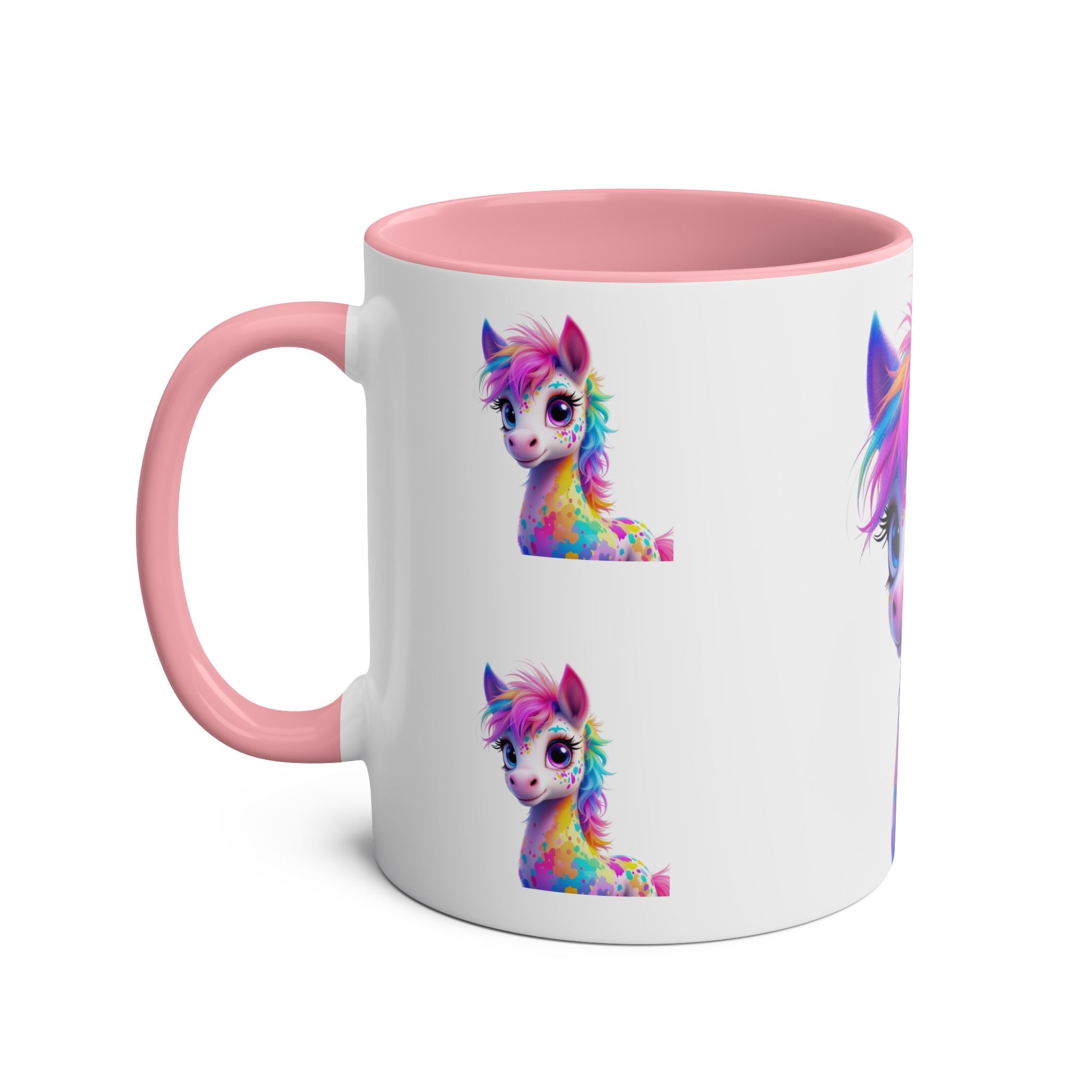 Whimsical Unicorn Two-Tone Coffee Mug - 11oz Colorful Design