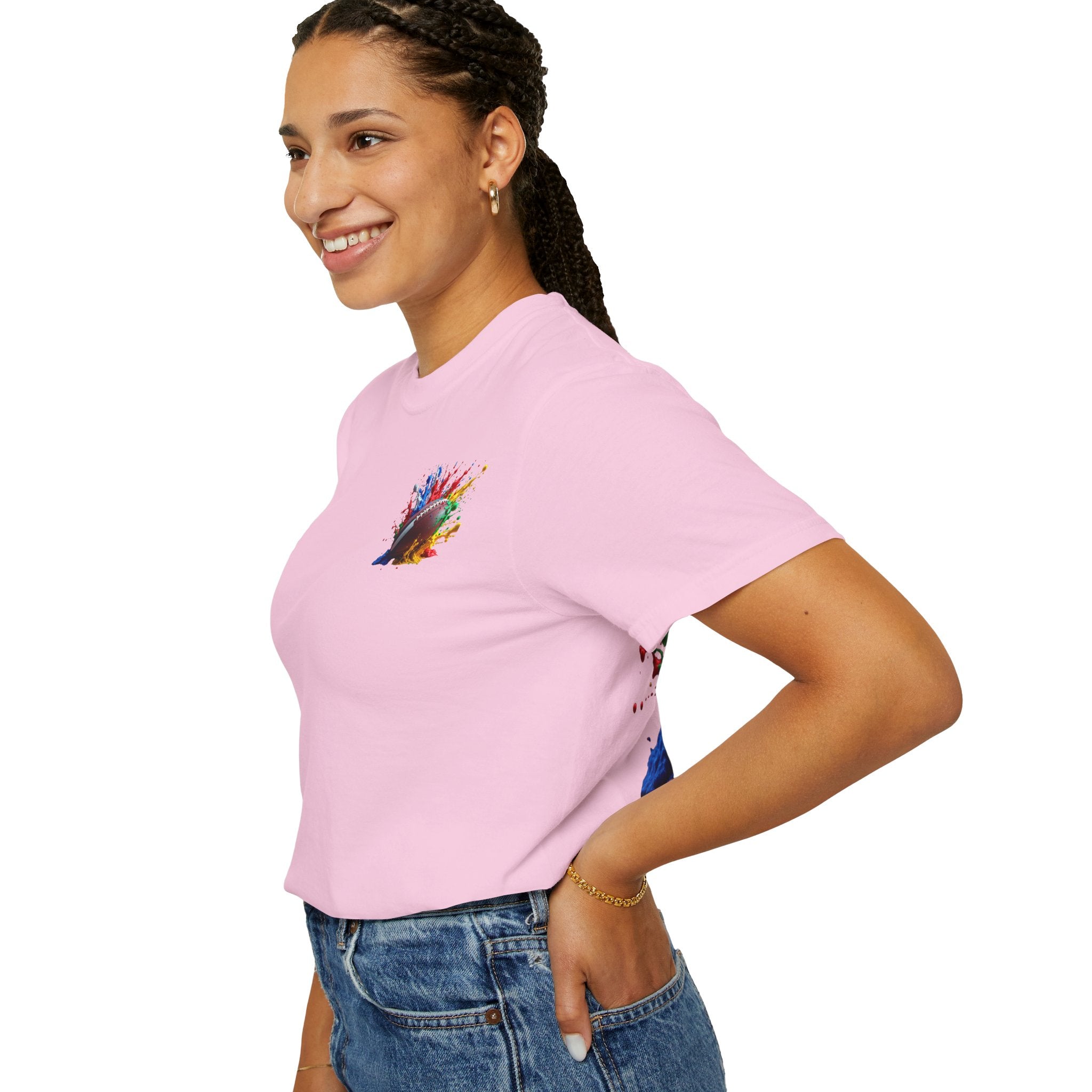 Rugby Ball Graphic T-Shirt, Unisex Vintage Tee, Perfect for Festivals, Beach Days, and Casual Wear, Gift for Sun Lovers