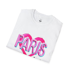 Paris with Love Unisex T-Shirt, Trendy Graphic Tee, Fashionable Gift, Casual Wear, Travel Souvenir, Unique Statement Shirt