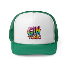 Colorful "Gin is My Tonic" Trucker Cap - Fun Party Accessory