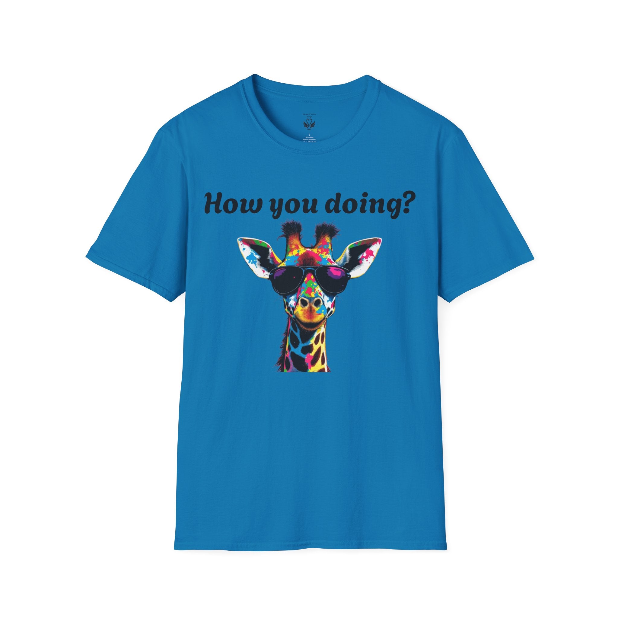Colorful Giraffe T-Shirt: Fun Animal Tee, Gift for Animal Lovers, Quirky Statement Shirt, Cute Graphic Tee, Unique Birthday Present