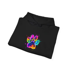 Colourful Paw Print Hoodie for Animal Lovers