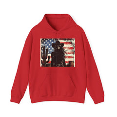 Vintage Western Style Hoodie with Cowboy Graphic