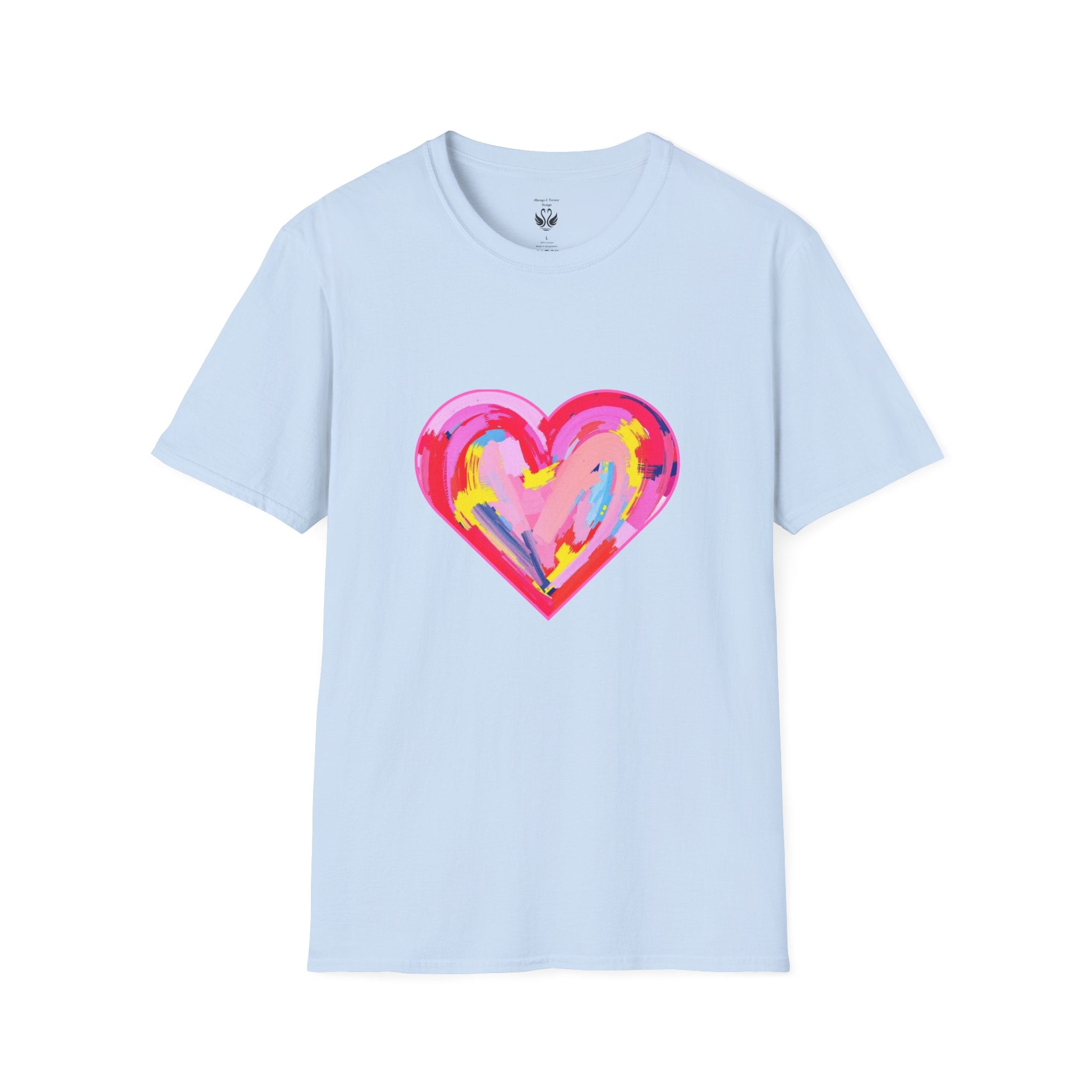 Heart Beat Unisex T-Shirt, Colorful Love Tee, Casual Graphic Tee, Gift for Friends, Valentine's Day Shirt