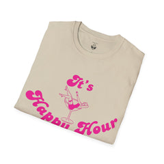Happy Hour Unisex T-Shirt, Fun Cocktail Shirt, Gift for Party Lovers, Birthday Celebration Tee, Summer Party Outfit