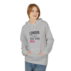 Stylish Travel Cities Hoodie - London, Paris, New York Design, Cozy Unisex Sweatshirt, Travel Lover Gift, Trendy Fashion