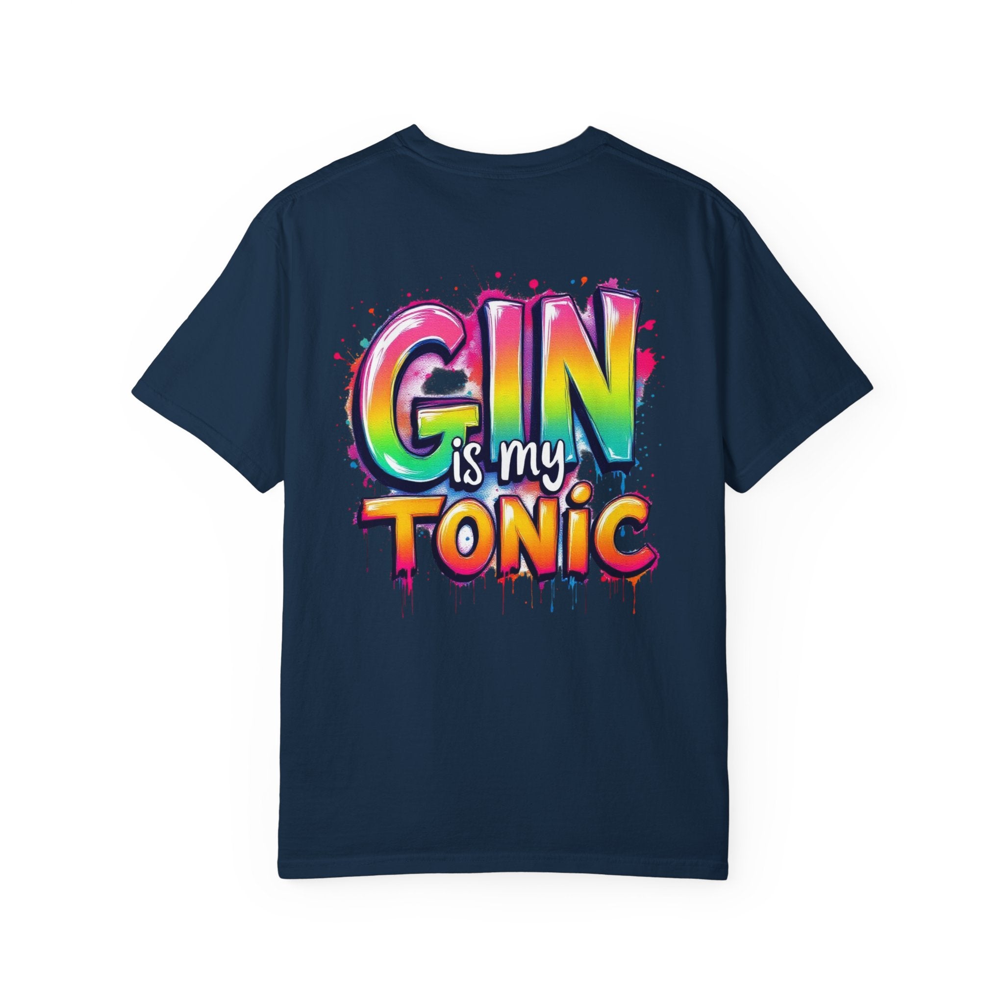 Gin is my Tonic Graphic T-Shirt, Unisex Vintage Tee, Perfect for Festivals, Beach Days, and Casual Wear, Gift for Sun Lovers