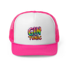 Colorful "Gin is My Tonic" Trucker Cap - Fun Party Accessory