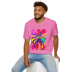 Vibrant Tropical T-Shirt, Beachwear, Summer Apparel, Casual Outfit, Gift for Friends, Festival Fashion
