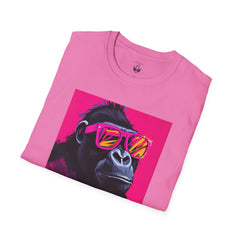 Retro Gorilla Graphic T-Shirt, Fun Animal Tee, Unisex Casual Wear, Birthday Gift, Summer Styles, Festival Fashion