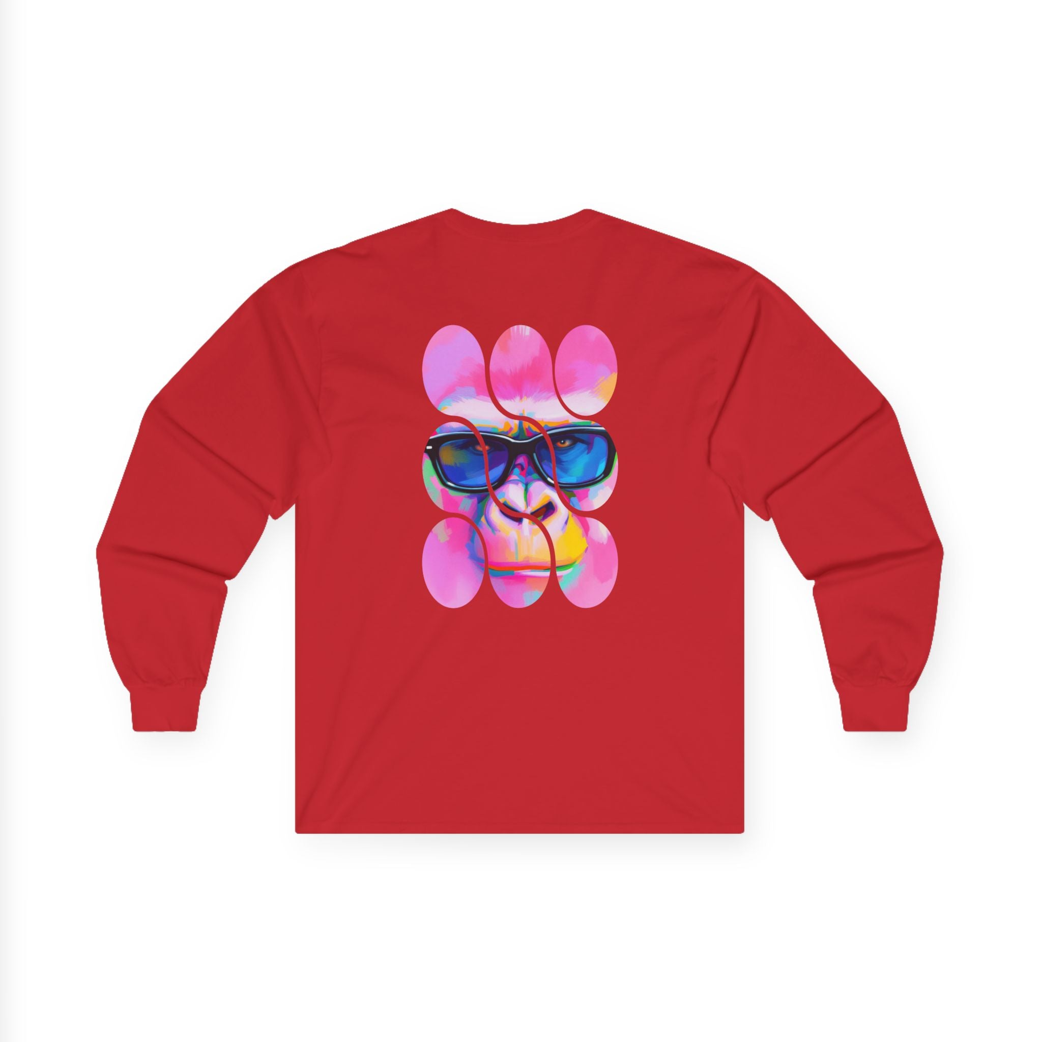 Vibrant Art-Inspired Long Sleeve Tee, Colorful T-Shirt for Artists, Gift for Birthdays, Casual Wear, Festival Outfit, Unique Graphic Tee
