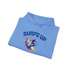 Surf's Up Unisex Heavy Blend Hooded Sweatshirt - Vibrant Beachwear for Surfers