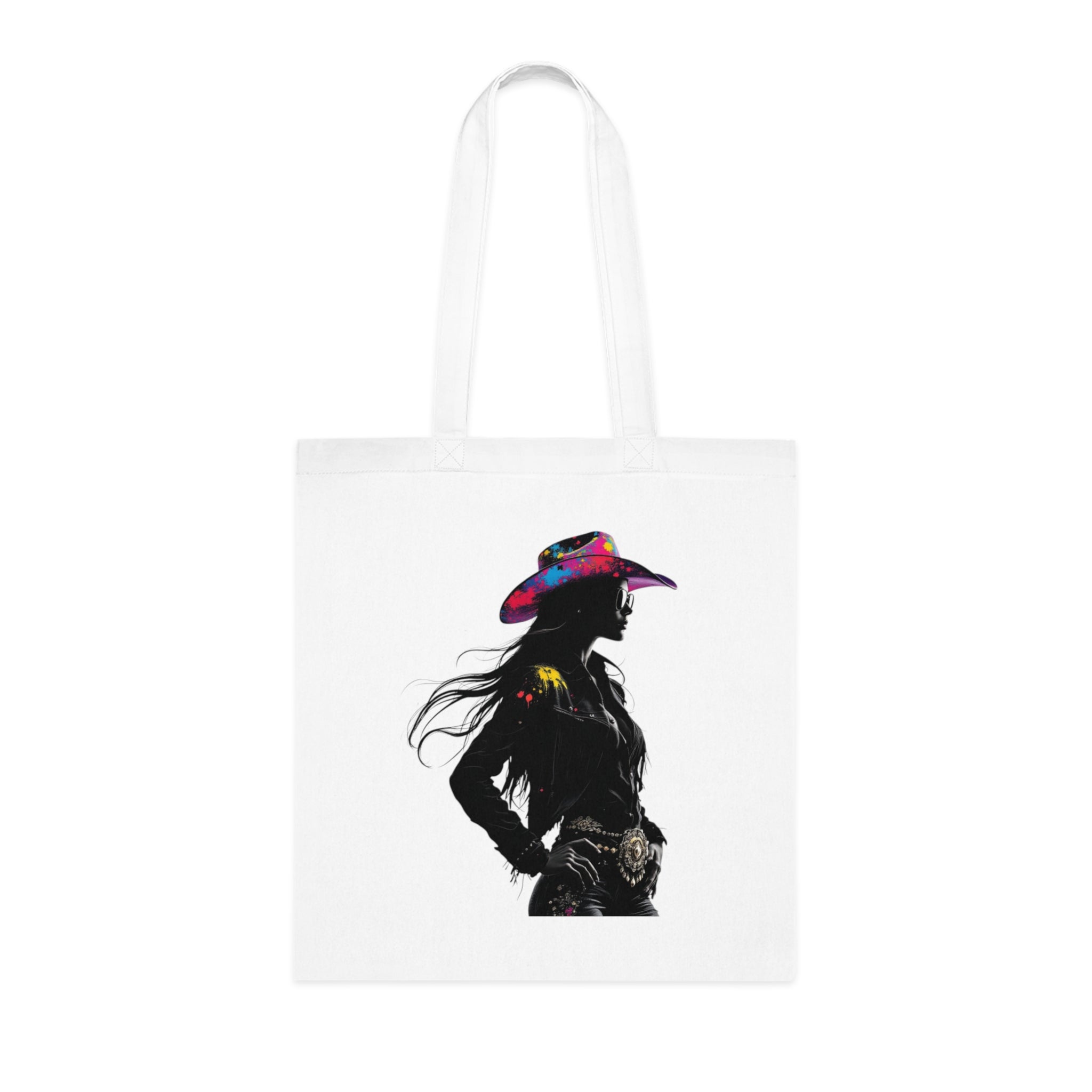 Cowgirl Spirit Cotton Tote Bag | Fun, Stylish, Eco-Friendly Bag for Farmers Markets, Beach Days, Shopping, Gifts