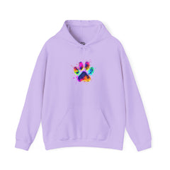Colourful Paw Print Hoodie for Animal Lovers
