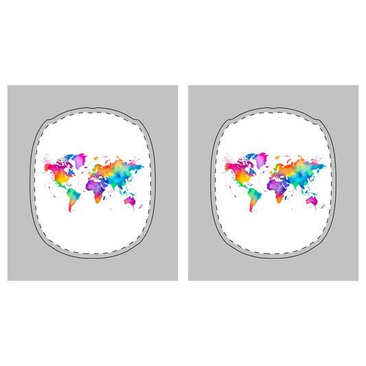 Colorful World Map AirPod Max Cases - Vibrant Travel-Inspired Design