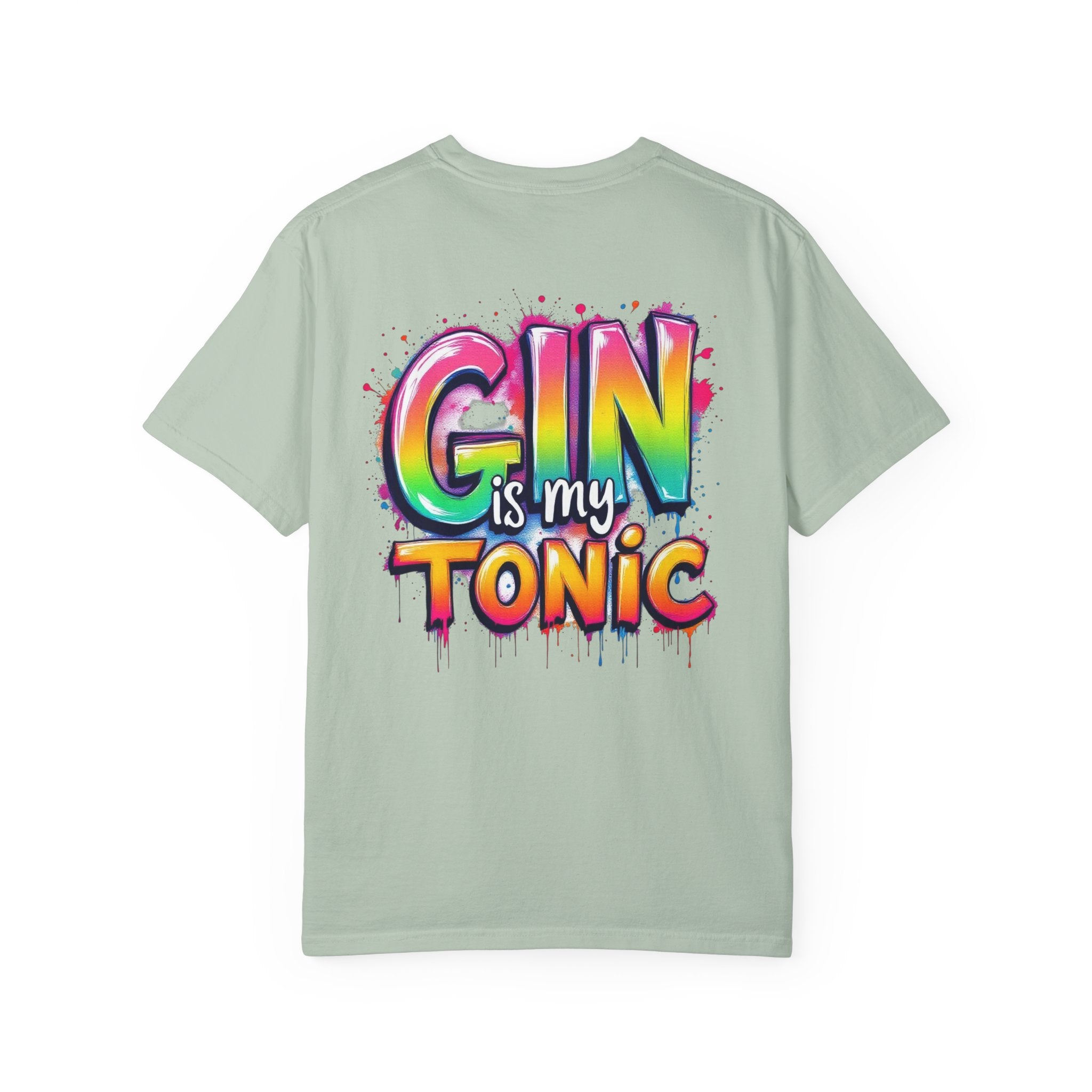 Gin is my Tonic Graphic T-Shirt, Unisex Vintage Tee, Perfect for Festivals, Beach Days, and Casual Wear, Gift for Sun Lovers