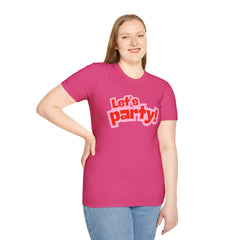 Let's Party! Unisex Softstyle T-Shirt - Fun Casual Wear for Celebrations, Birthdays, Festivals, Everyday Comfort