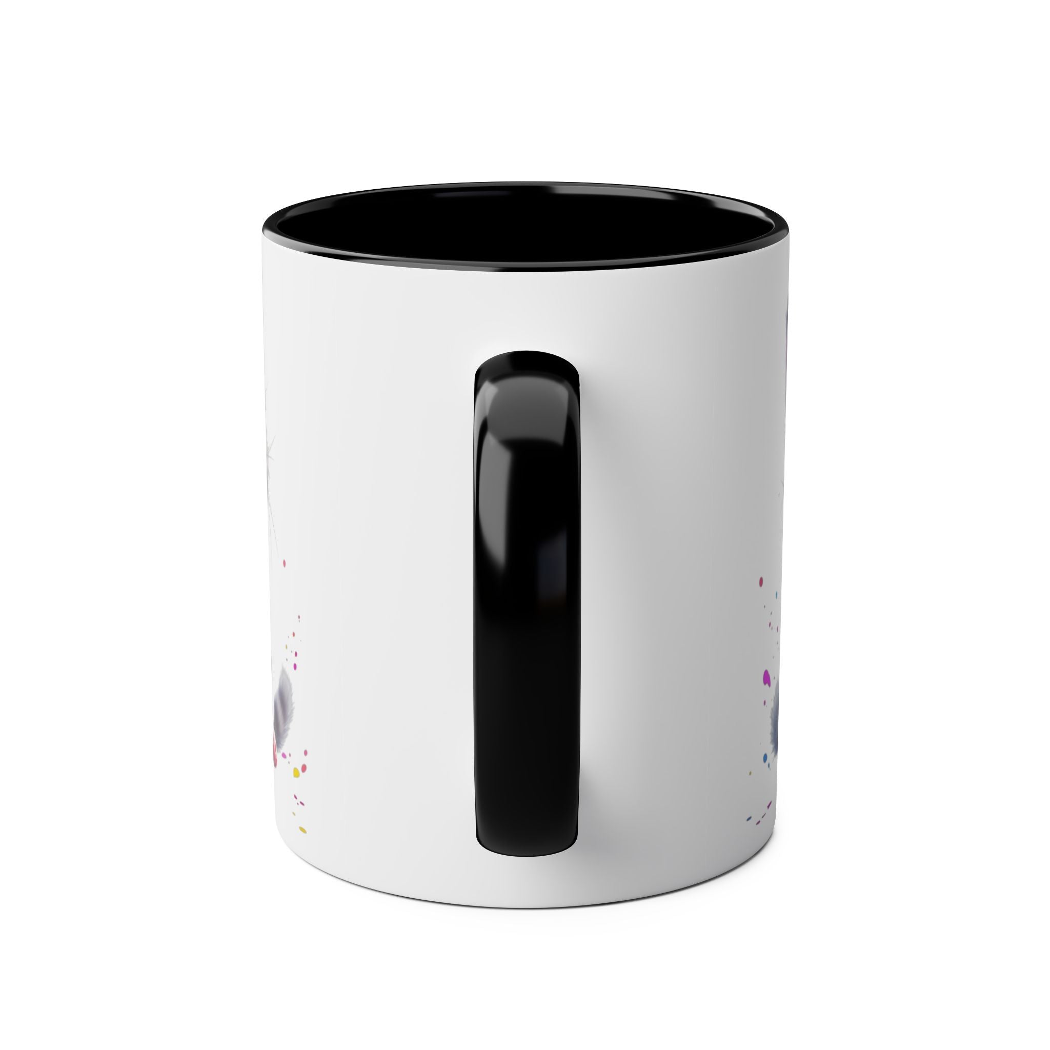 Cute Cat Two-Tone Coffee Mug for Cat Lovers