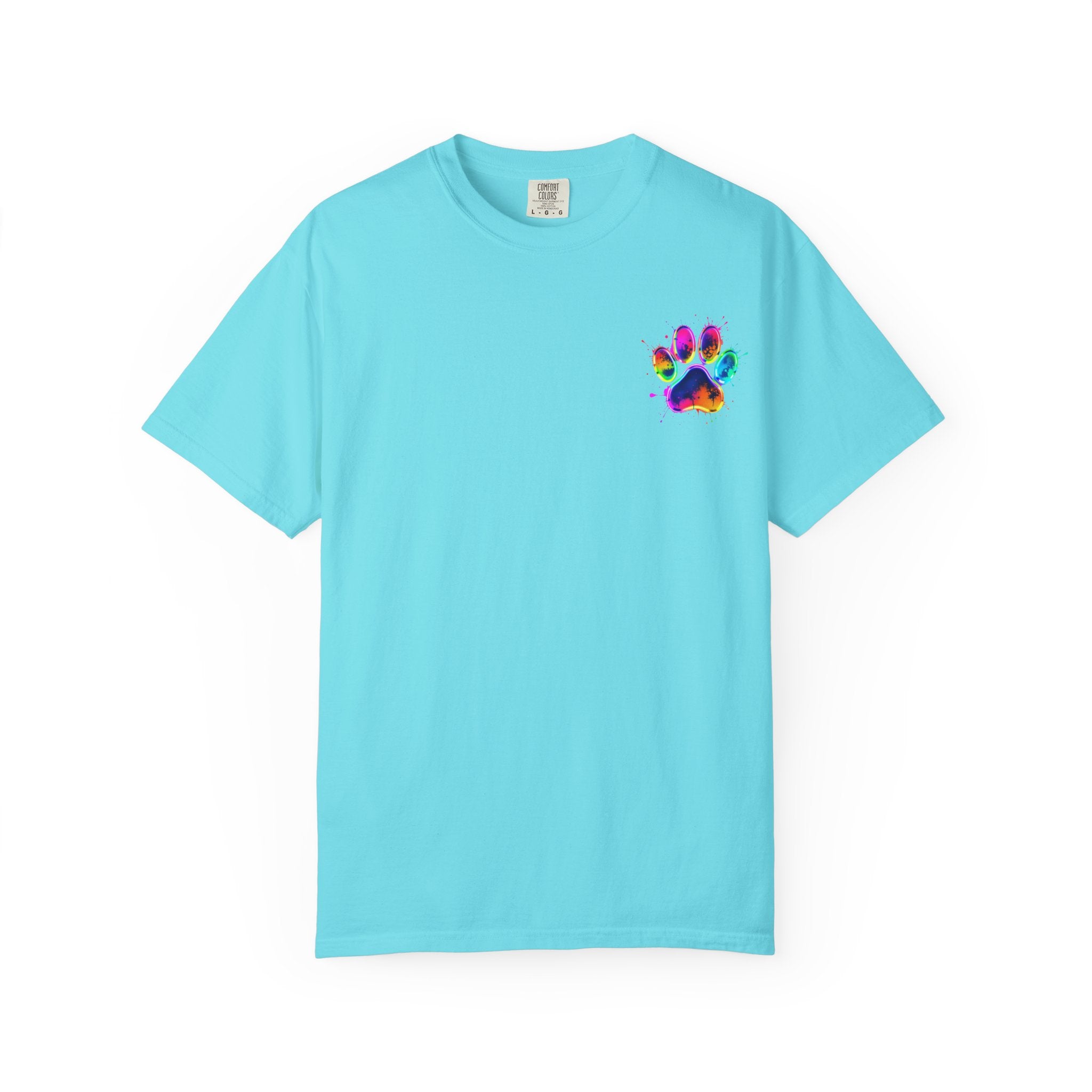 Paw print Graphic T-Shirt, Unisex Vintage Tee, Perfect for Festivals, Beach Days, and Casual Wear, Gift for Sun Lovers
