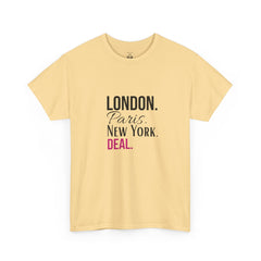 City Life Unisex Tee: London, Paris, New York Deal - Travel Shirt, Fashion Apparel, Gift for Travelers, Urban Outfit, Streetwear