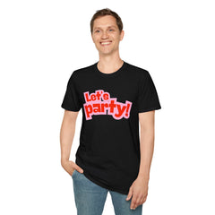 Let's Party! Unisex Softstyle T-Shirt - Fun Casual Wear for Celebrations, Birthdays, Festivals, Everyday Comfort