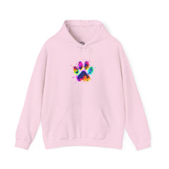 Colourful Paw Print Hoodie for Animal Lovers