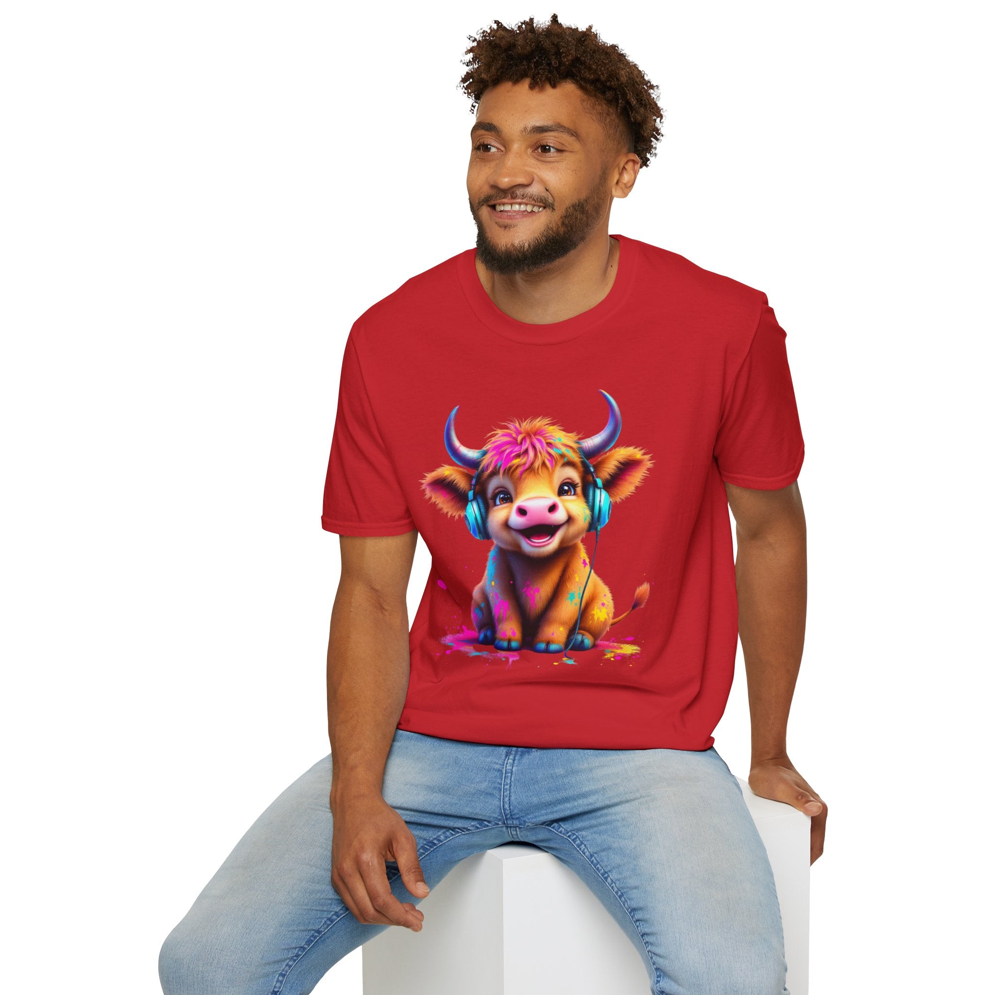 Cute Cow Graphic T-Shirt, Fun Animal Tee, Unisex Casual Wear, Gift for Cow Lovers, Trendy Summer Shirt