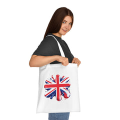 Union Jack Cotton Tote Bag, British Flag Tote, Eco-Friendly Shopping Bag, Travel and Everyday Use Bag, Gift for Patriots