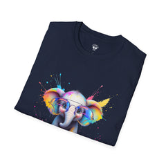 Cute Elephant Graphic T-Shirt, Fun Animal Tee, Gift for Animal Lovers, Casual Wear, Birthday, Eco-Friendly Cotton