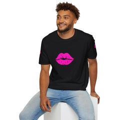 Kiss Lip Graphic Tee – Cute Unisex T-Shirt for Flirty Vibes, Perfect for Valentine's Day, Casual Outings, Gifts, Summer Fashion