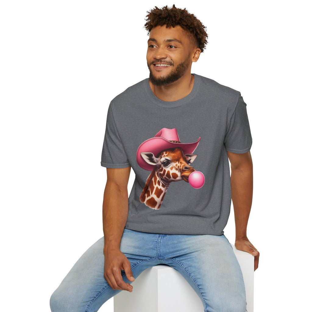 Whimsical Giraffe T-Shirt, Fun Casual Tee, Gifts for Animal Lovers, Birthday Apparel, Cute Graphic Shirt