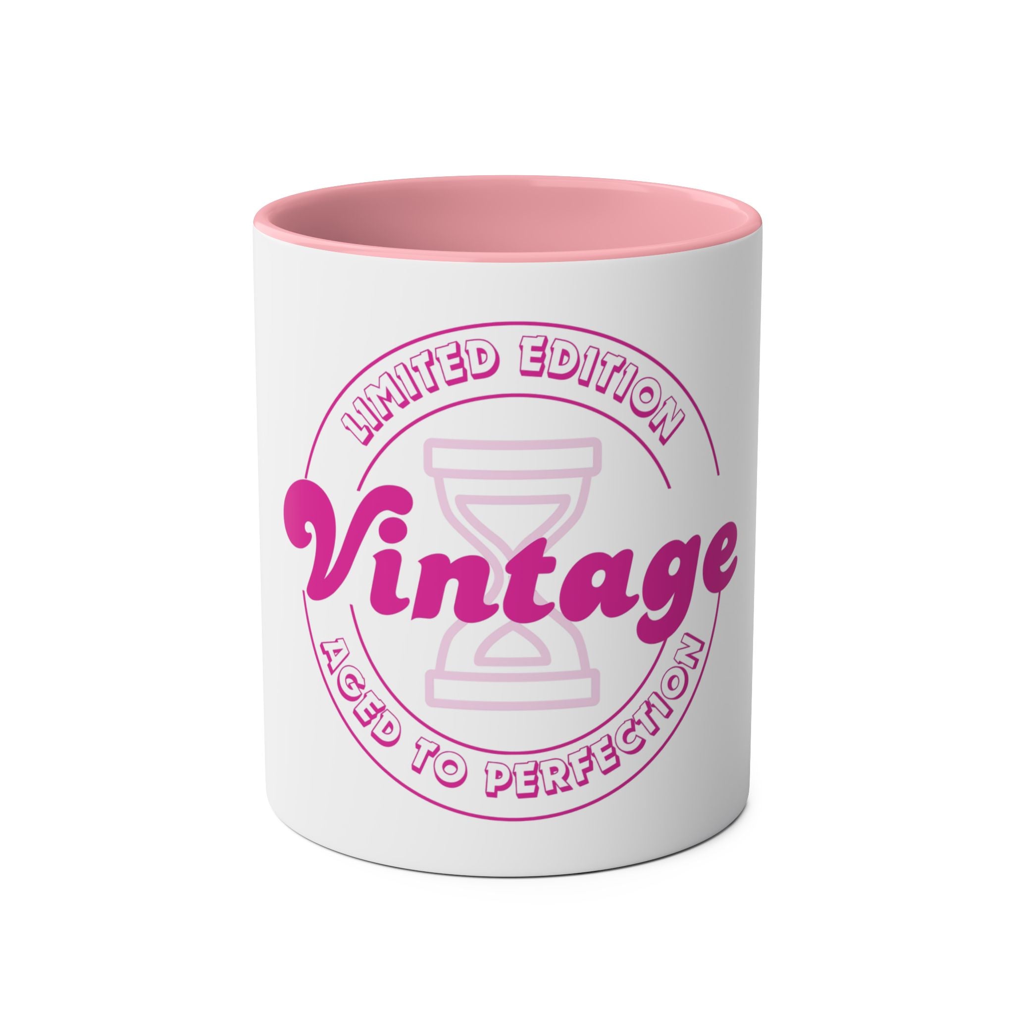 Vintage Two-Tone Coffee Mug, Unique Limited Edition Cup for Coffee Lovers, Gifts for Birthdays, Mother's Day, and Retro Collectors