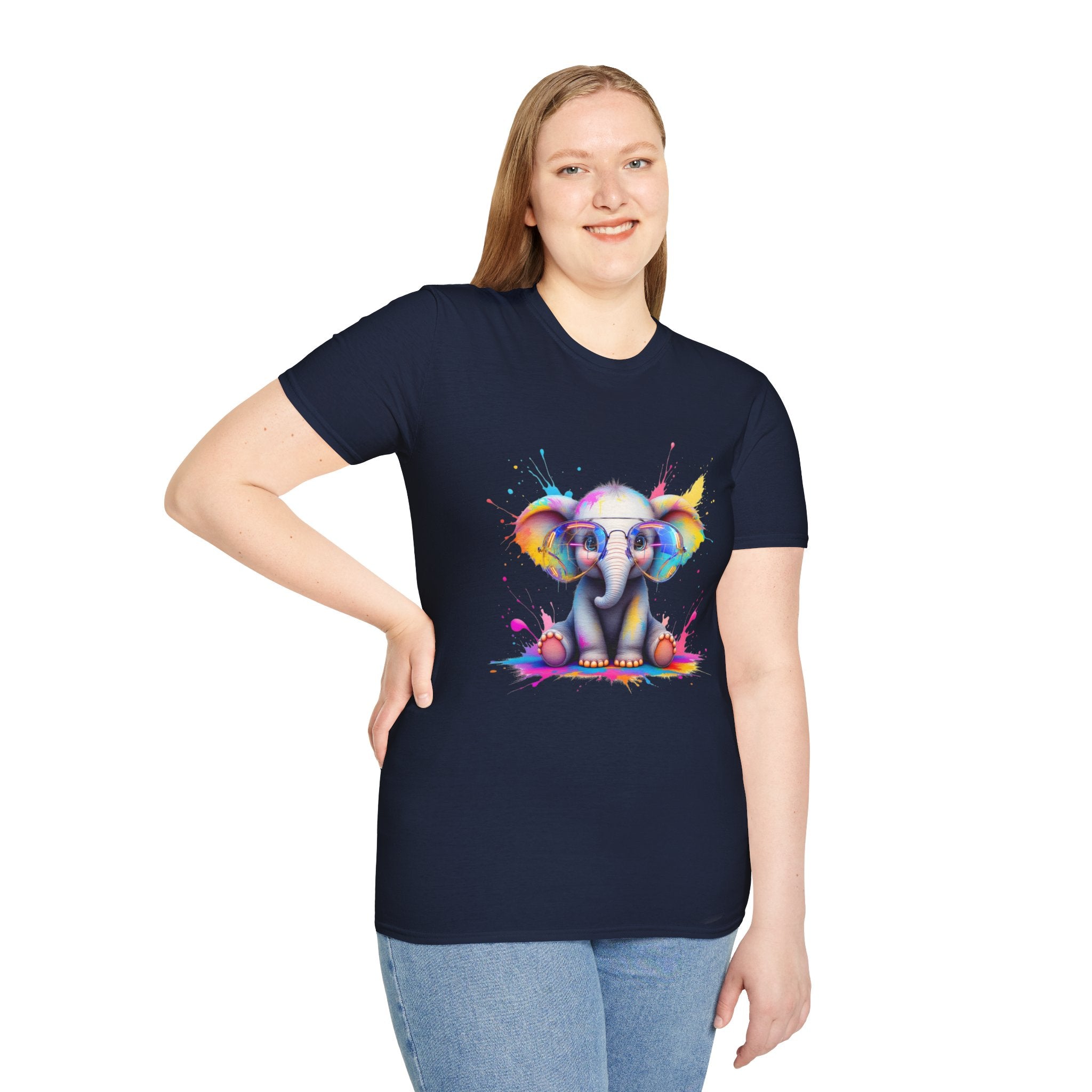Cute Elephant Graphic T-Shirt, Fun Animal Tee, Gift for Animal Lovers, Casual Wear, Birthday, Eco-Friendly Cotton