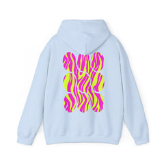 Vibrant Heart Print Hoodie - Funky Sweatshirt for Cozy Days, Perfect for Gifts, Casual Wear, Festivals, and Everyday Comfort