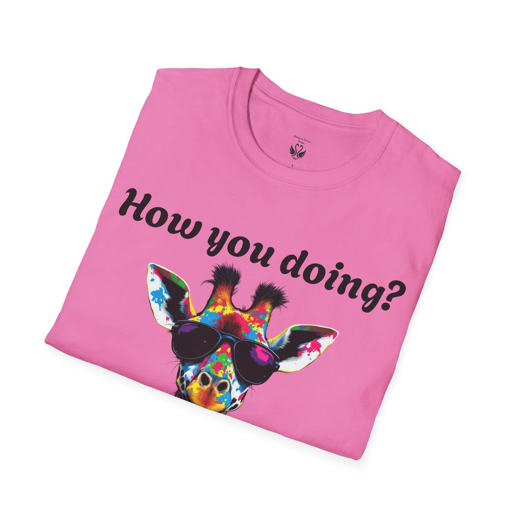 Colorful Giraffe T-Shirt: Fun Animal Tee, Gift for Animal Lovers, Quirky Statement Shirt, Cute Graphic Tee, Unique Birthday Present