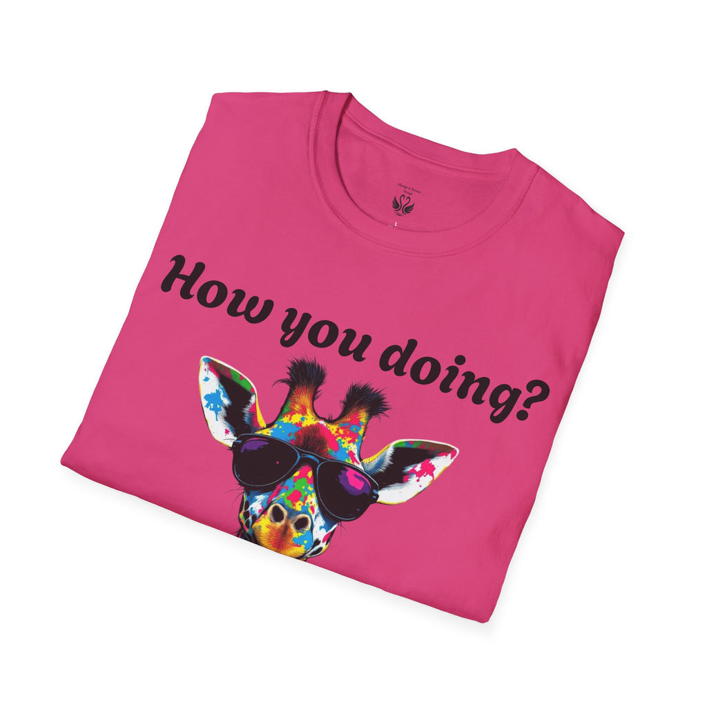 Colorful Giraffe T-Shirt: Fun Animal Tee, Gift for Animal Lovers, Quirky Statement Shirt, Cute Graphic Tee, Unique Birthday Present