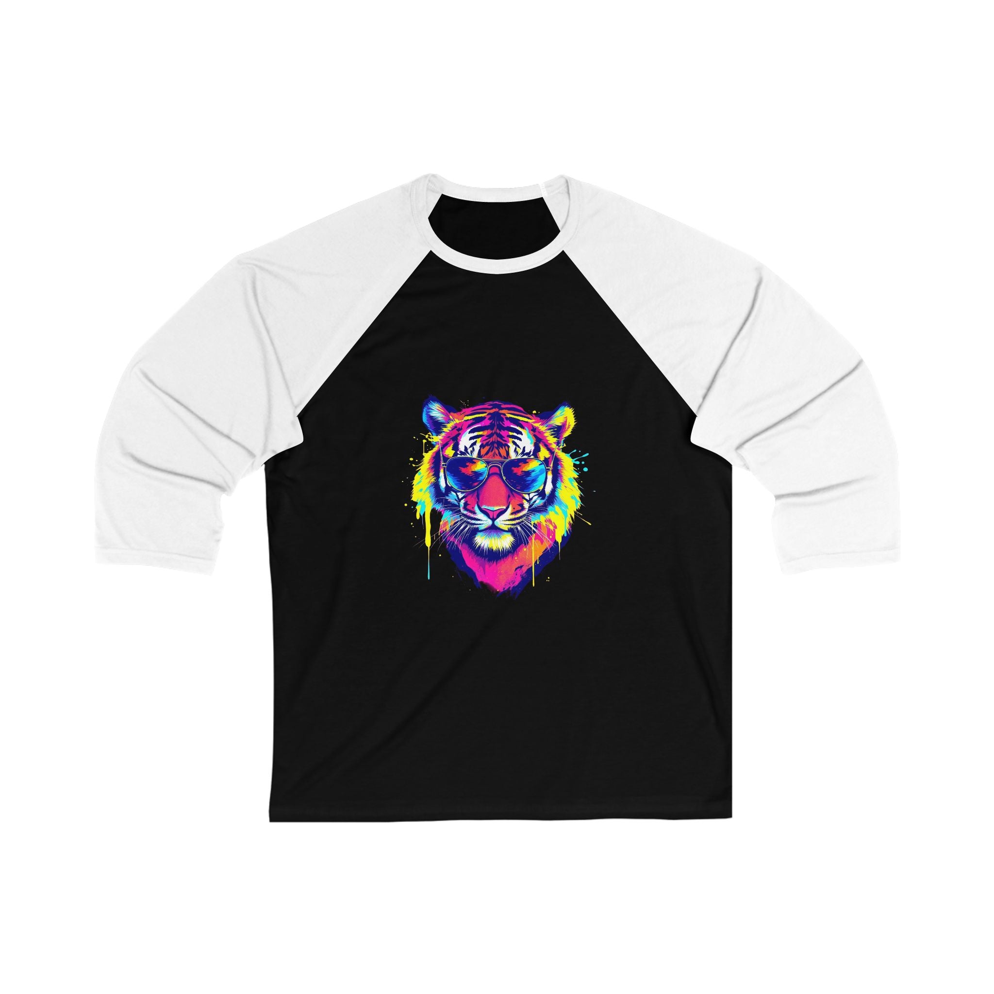 Vibrant Tiger Graphic Unisex Baseball Tee | Casual Wear, Gift for Animal Lovers, Perfect for Sports Events, Summer Outings, Everyday Style
