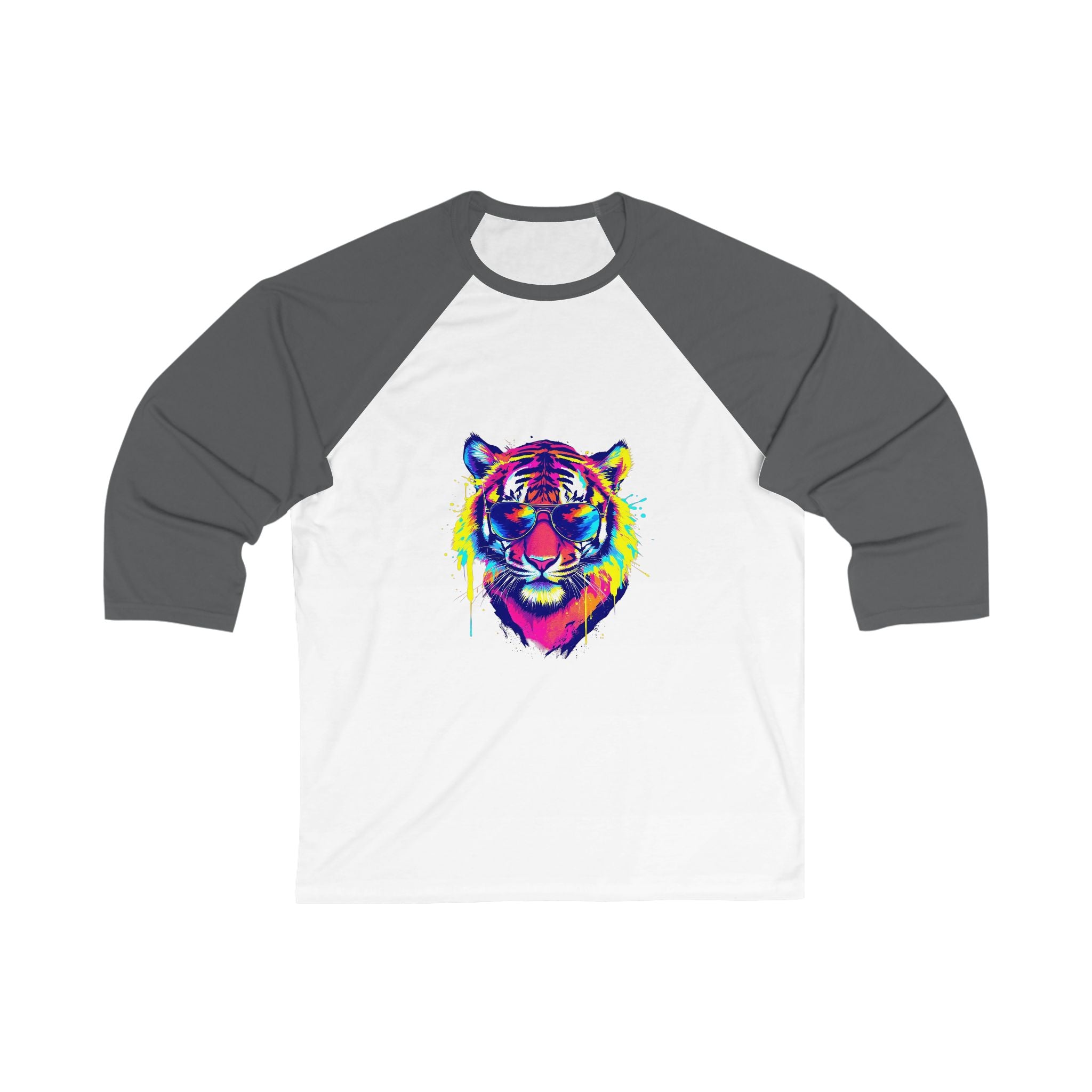 Vibrant Tiger Graphic Unisex Baseball Tee | Casual Wear, Gift for Animal Lovers, Perfect for Sports Events, Summer Outings, Everyday Style