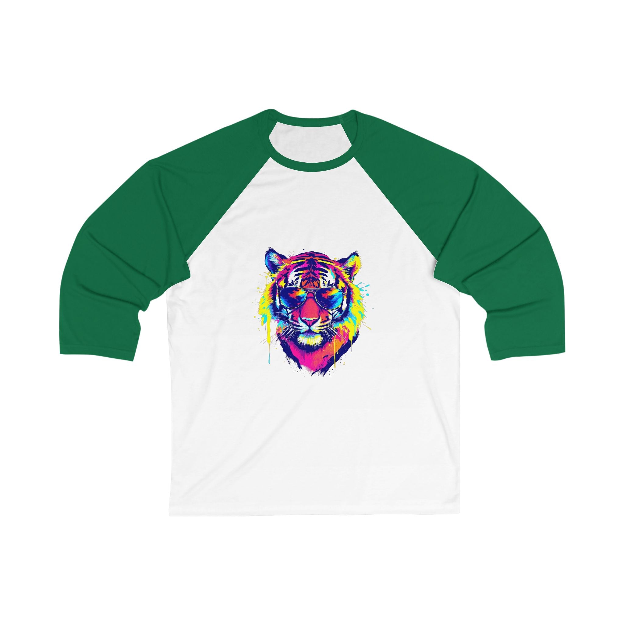 Vibrant Tiger Graphic Unisex Baseball Tee | Casual Wear, Gift for Animal Lovers, Perfect for Sports Events, Summer Outings, Everyday Style