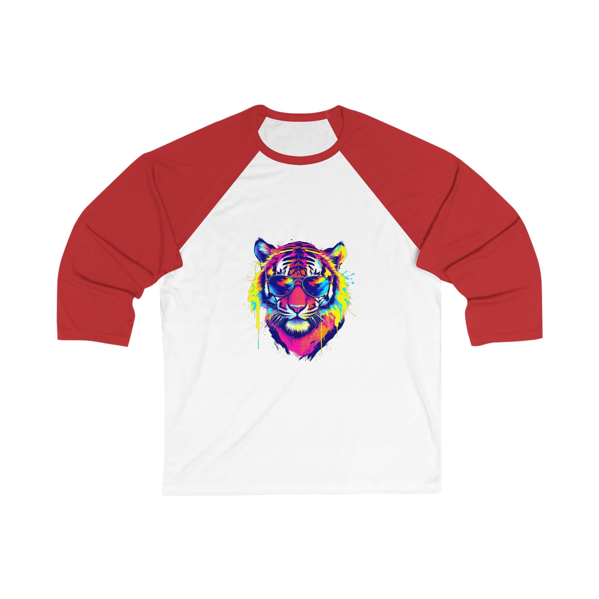 Vibrant Tiger Graphic Unisex Baseball Tee | Casual Wear, Gift for Animal Lovers, Perfect for Sports Events, Summer Outings, Everyday Style
